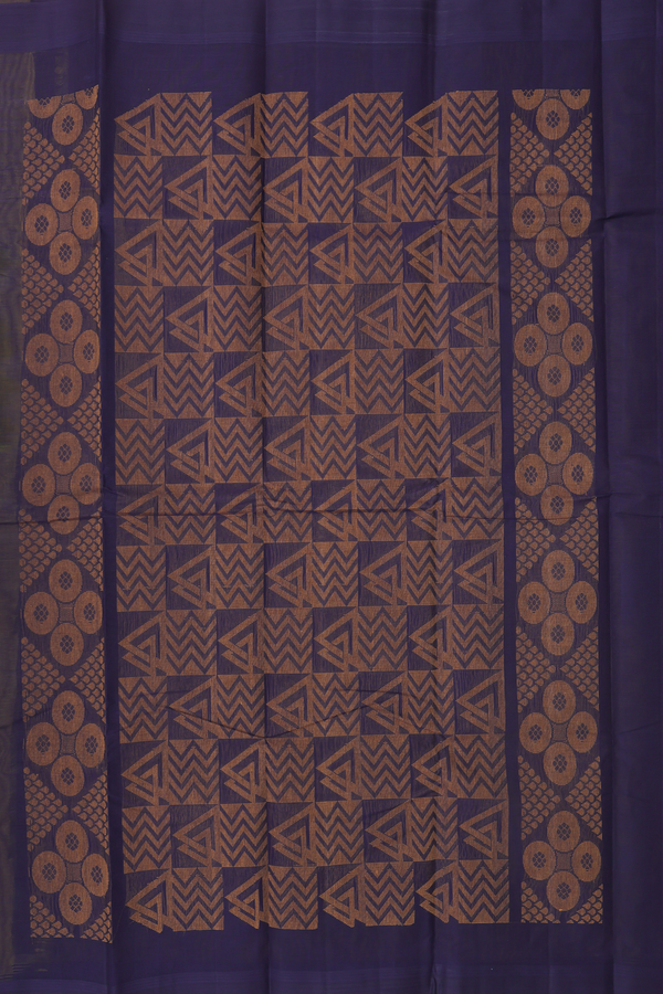 Kanchi Cotton Saree In Mustard Yellow With Threadwork Buttas