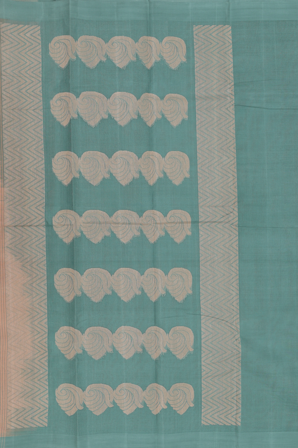 Kanchi Cotton Saree In Light Brown With Floral Buttas