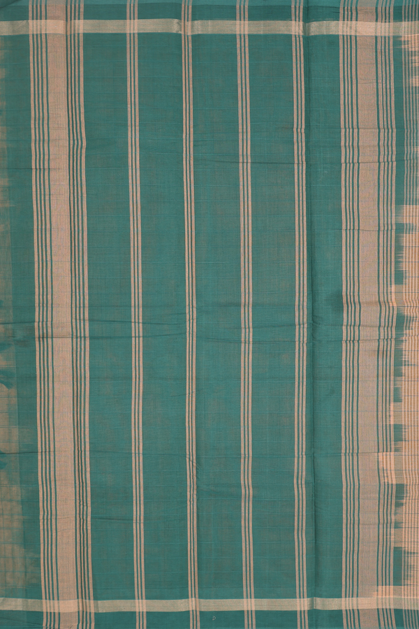 Chettinadu Cotton Saree In Orange With Checks Design