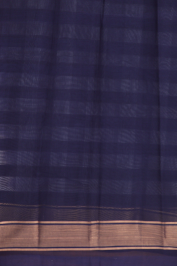 Chettinadu Cotton Saree In Blue And White With Checks Design