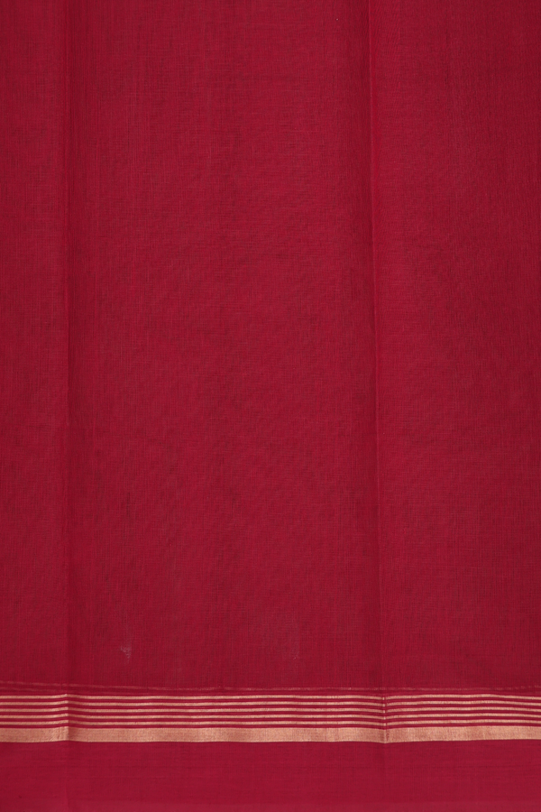 Kanchi Cotton Saree In Light Brown With Threadwork Buttas