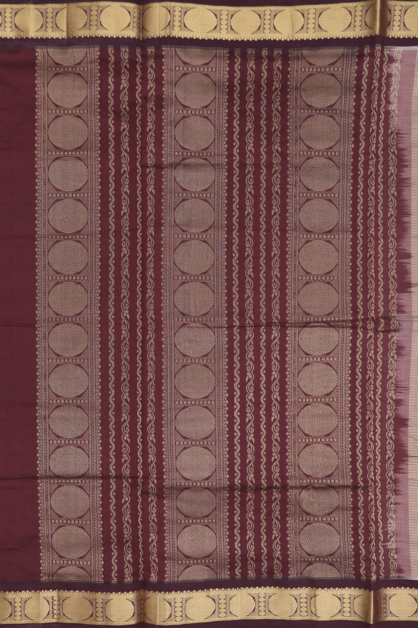 Silk Cotton Saree In Cream Color With Contrast Border