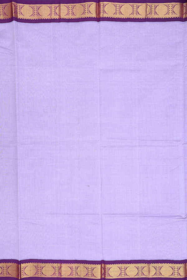 Traditional Silk Cotton Saree In Purple With Contrast Border