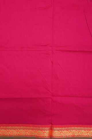 Zari Striped Design Rose Red Kalyani Cotton Saree