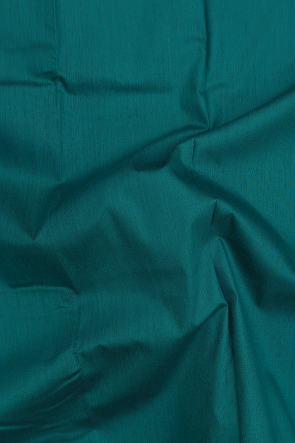 Apoorva Cotton Saree In Teal Green With Contrast Border