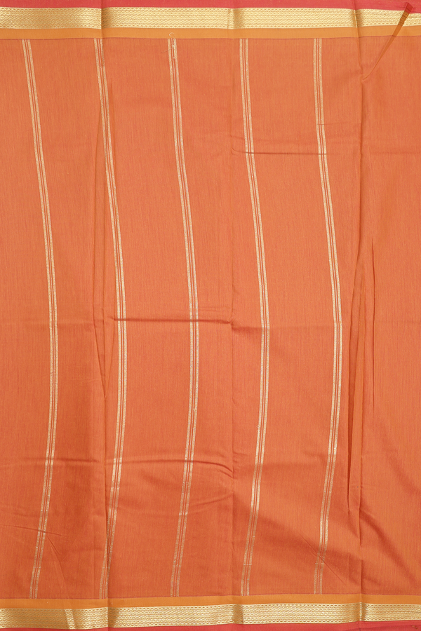 Apoorva Cotton Saree In Rani Pink With Contrast Border