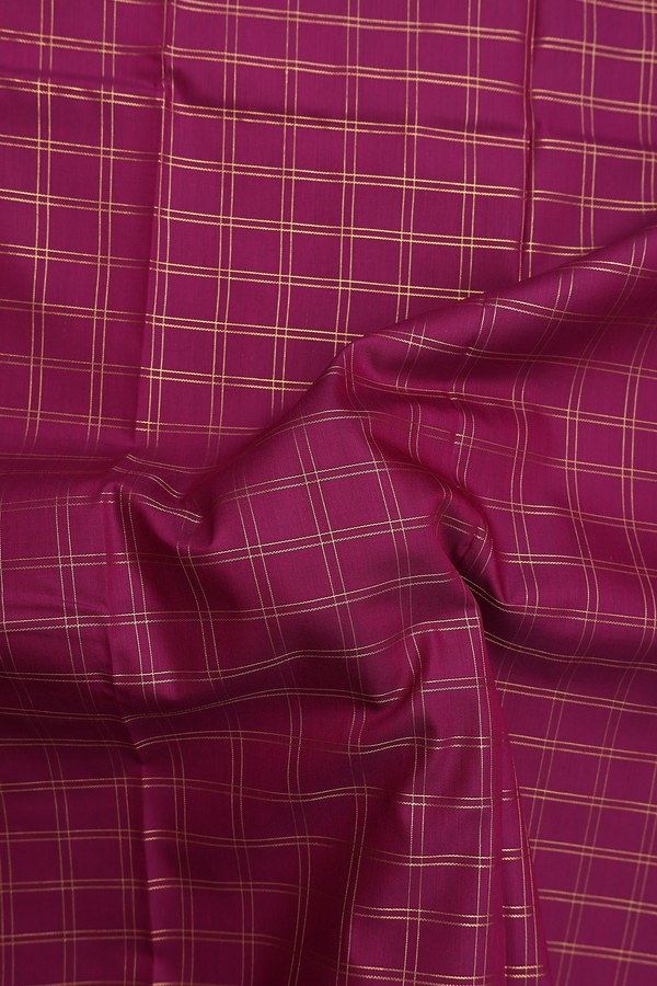 Apoorva Cotton Saree In Berry Purple With Checks Design
