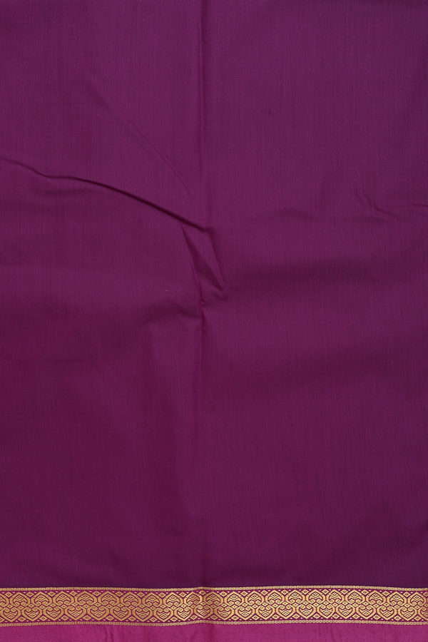 Apoorva Cotton Saree In Grape Purple With Paisley Buttas
