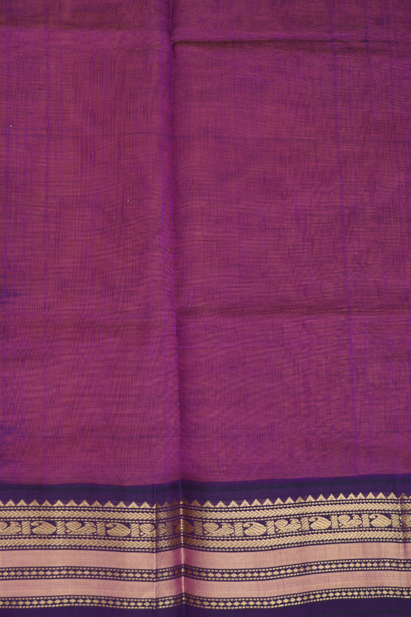 Silk Cotton Saree In Honey Orange With Contrast Border