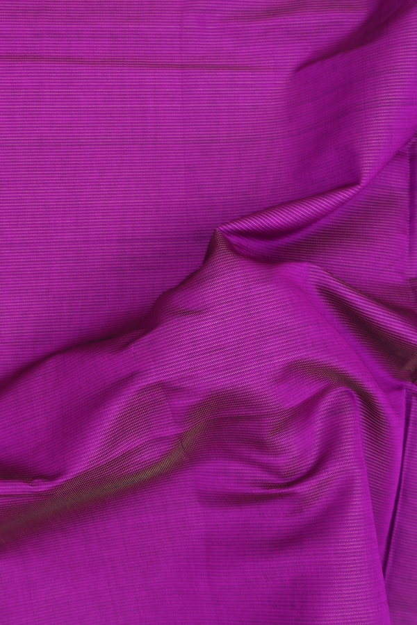 Traditional Silk Cotton Saree In Purple With Stripes Design
