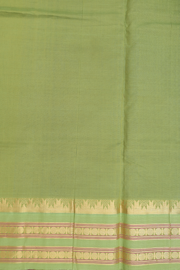 Traditional Silk Cotton Saree In Royal Blue With Checks Design