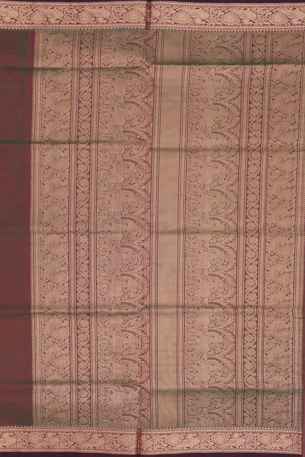 Traditional Silk Cotton Saree In Manthulir With Checks Design