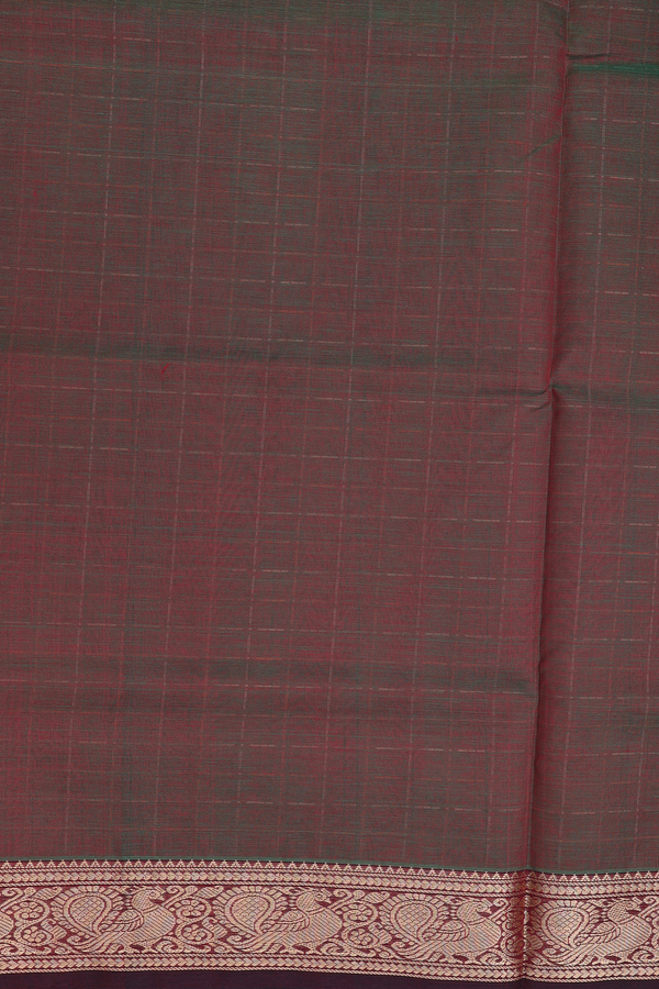 Traditional Silk Cotton Saree In Manthulir With Checks Design