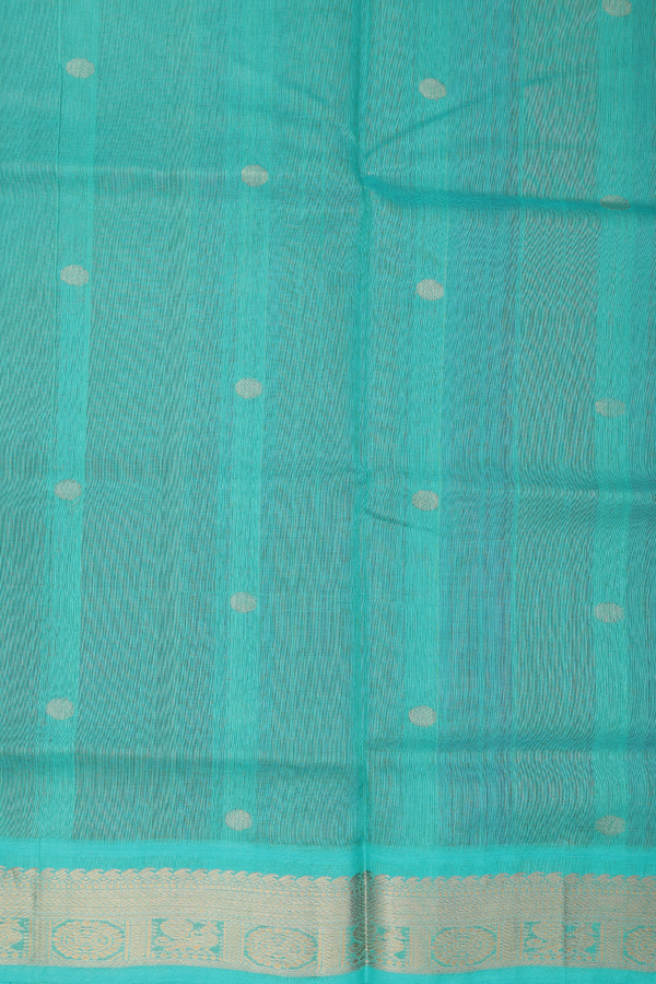 Silk Cotton Saree In Purple With Rudraksh Buttas