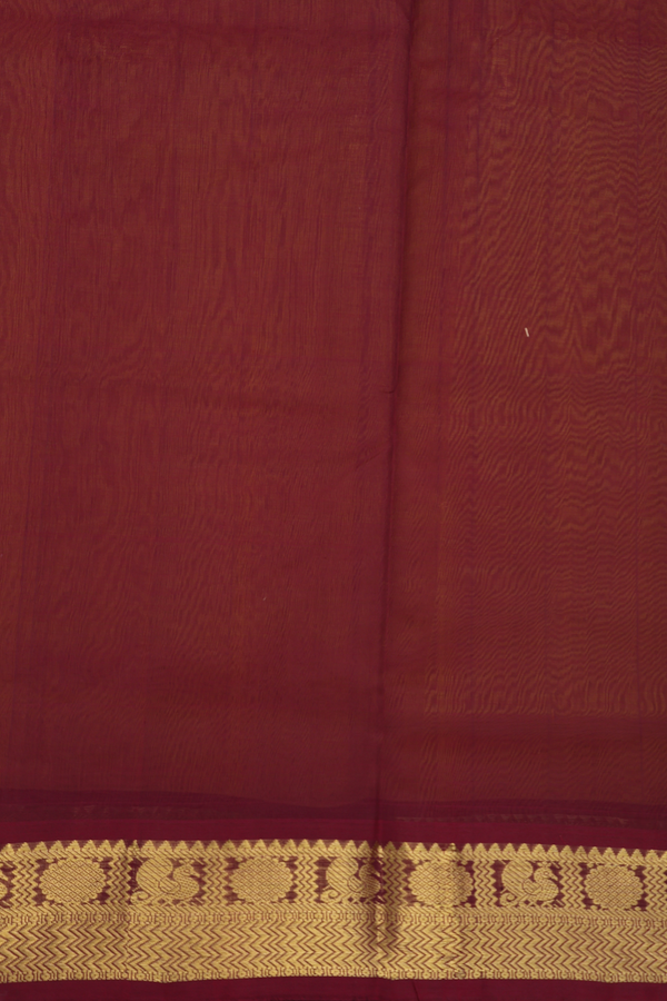 Traditional Silk Cotton Saree In Yellow With Zari Buttas