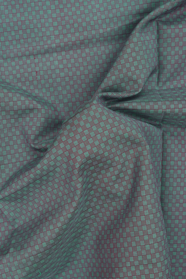 Silk Cotton Saree In Green With Paai Madippu Kattai Design