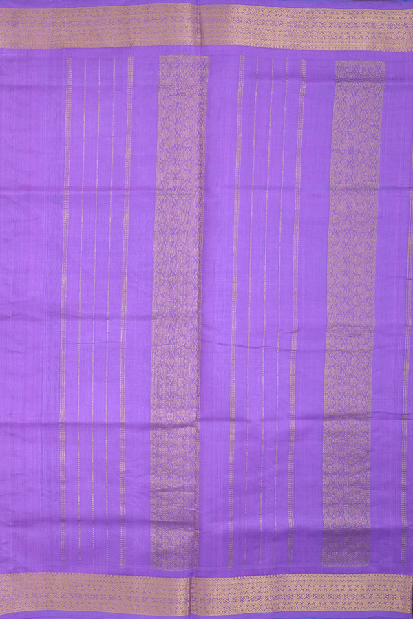 Traditional Silk Cotton Saree In Aqua Blue With Stripes Design