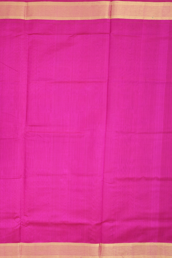 Traditional Silk Cotton Saree In Purple Rose With Zari Border