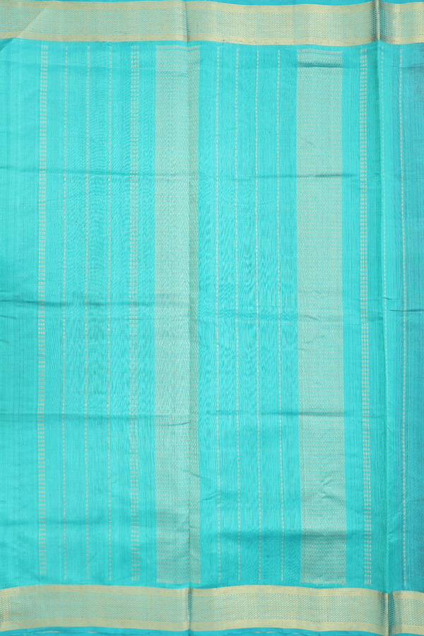 Traditional Silk Cotton Saree In Royal Blue With Zari Border