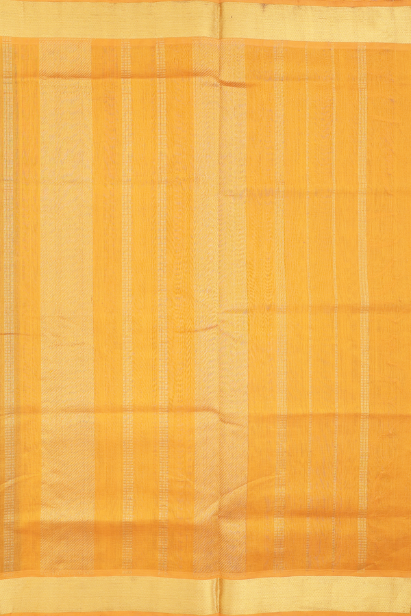 Silk Cotton Saree In Ramar Green With Contrast Border