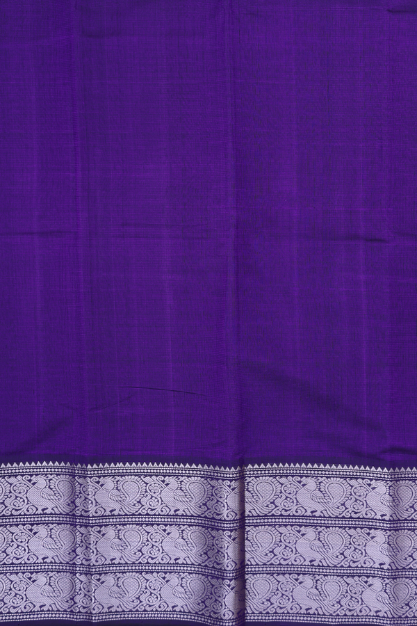 Mangalagiri Silk Cotton Saree In Purple With Stripes Design