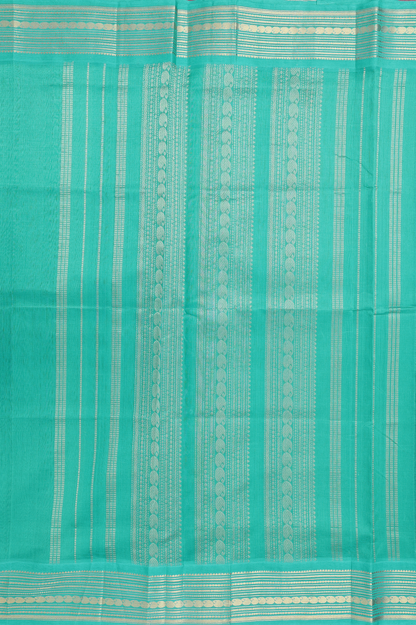 Silk Cotton Saree In Purple With Contrast Border