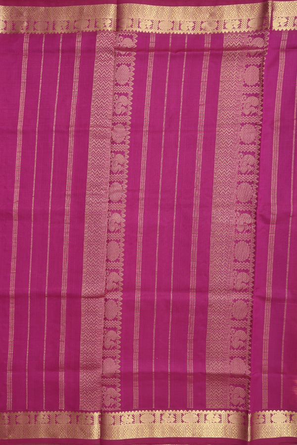 Traditional Silk Cotton Saree In Coral Pink With Zari Buttas