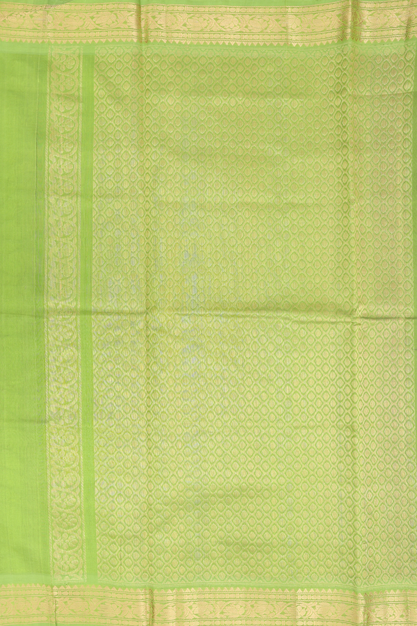 Traditional Silk Cotton Saree In Purple With Kolam Buttas
