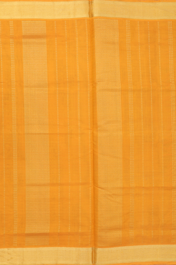 Silk Cotton Saree In Brown With Paai Madippu Kattam Design