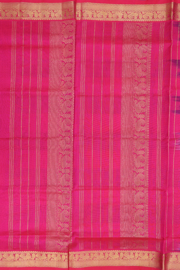 Traditional Silk Cotton Saree In Multicolor With Checks Design