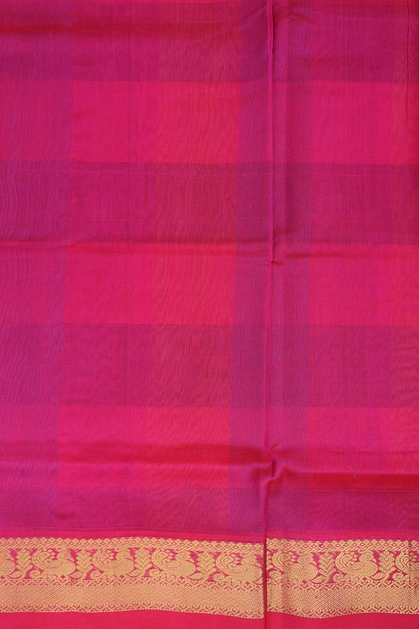 Traditional Silk Cotton Saree In Multicolor With Checks Design
