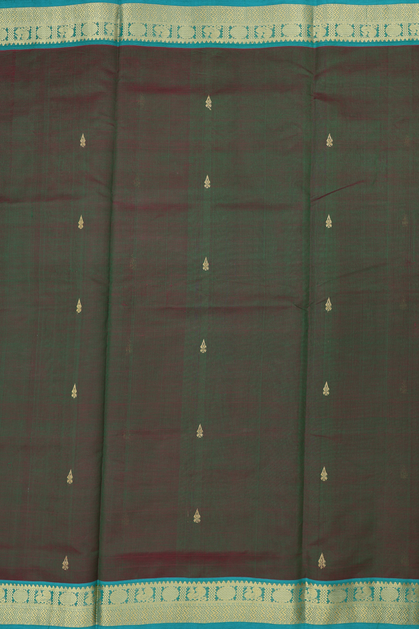 Traditional Silk Cotton Saree In Manthulir With Zari Buttas