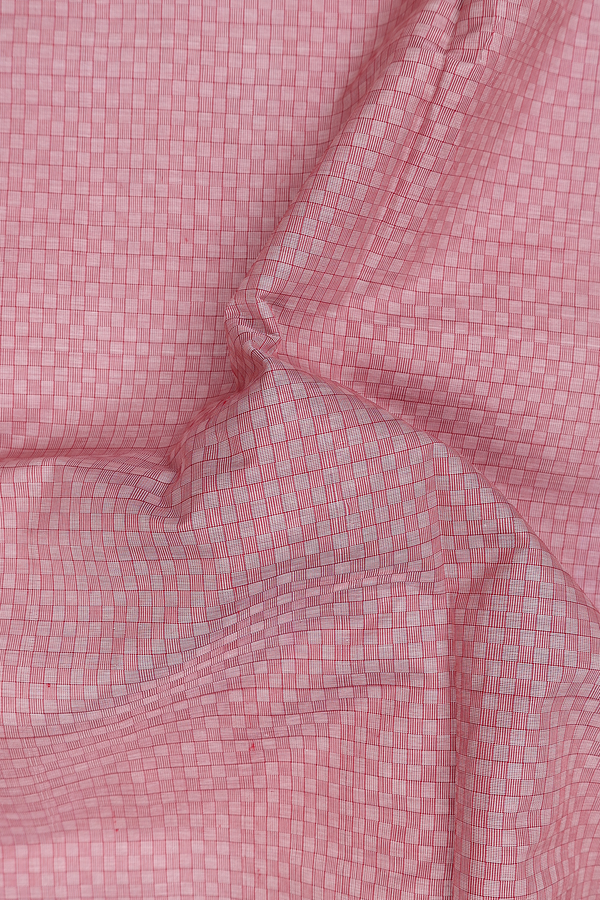 Silk Cotton Saree In Pink With Paai Madippu Kattam Design