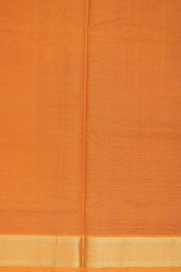 Silk Cotton Saree In Brown With Paai Madippu Kattam Design