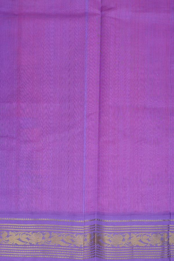 Traditional Silk Cotton Saree In Hot Pink With Contrast Border