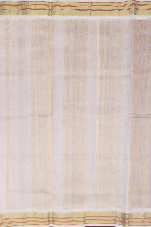 Traditional Silk Cotton Saree In Red With Contrast Border