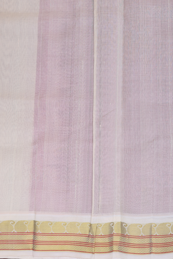 Traditional Silk Cotton Saree In Red With Contrast Border