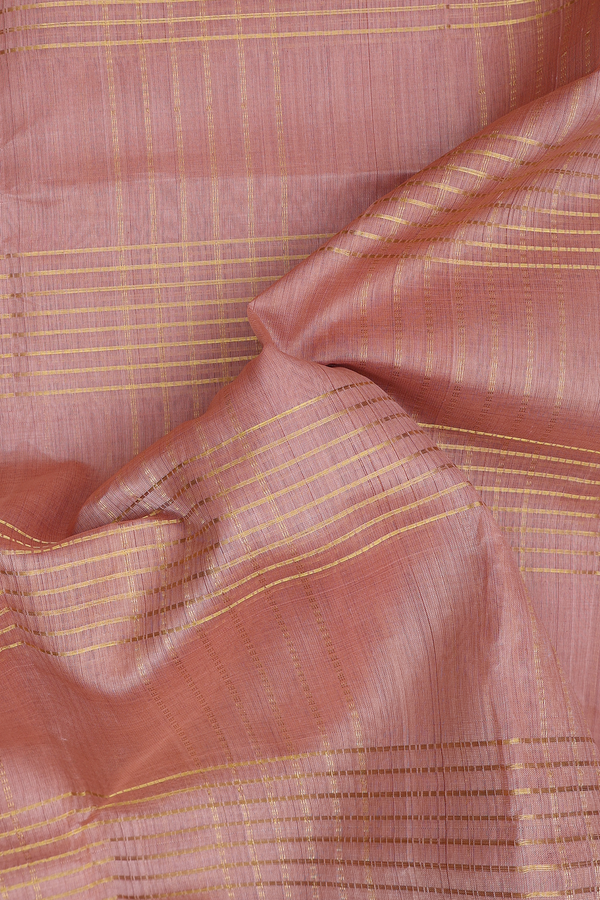 Traditional Silk Cotton Saree Brown With Checks Design