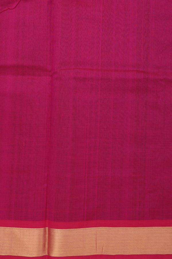 Silk Cotton Saree Forest Green With Twill Weave Border