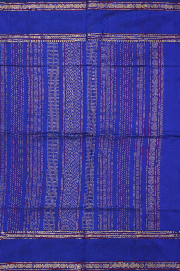 Silk Cotton Saree In Dual Tone With Threadwork Buttas