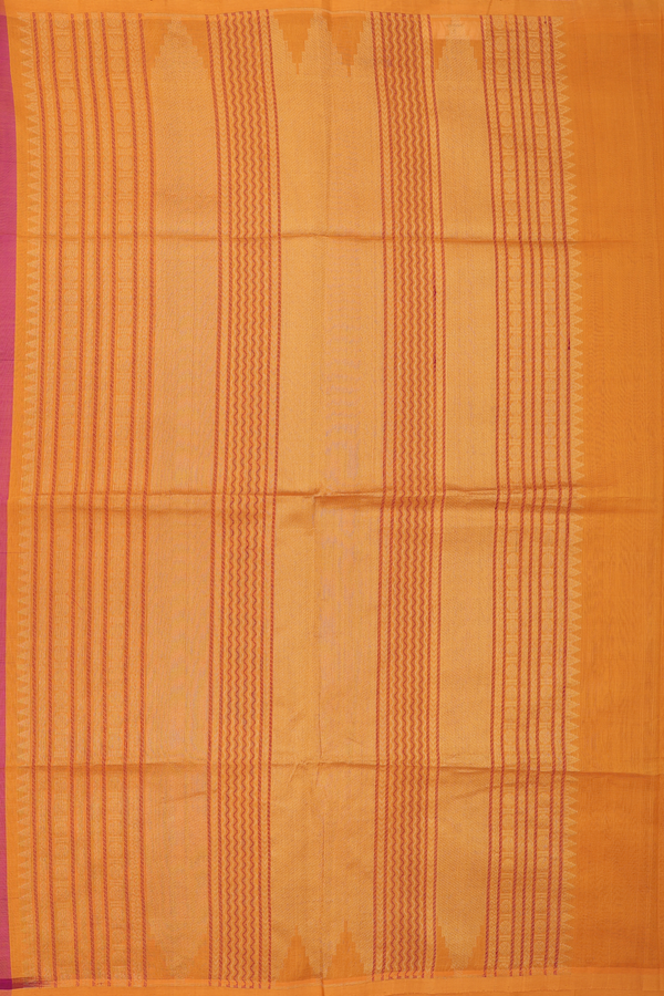 Silk Cotton Saree In Purple Rose With Mandala Design