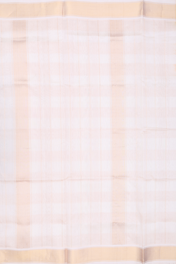 Silk Cotton Saree Yellow And Cream Color With Checks Design