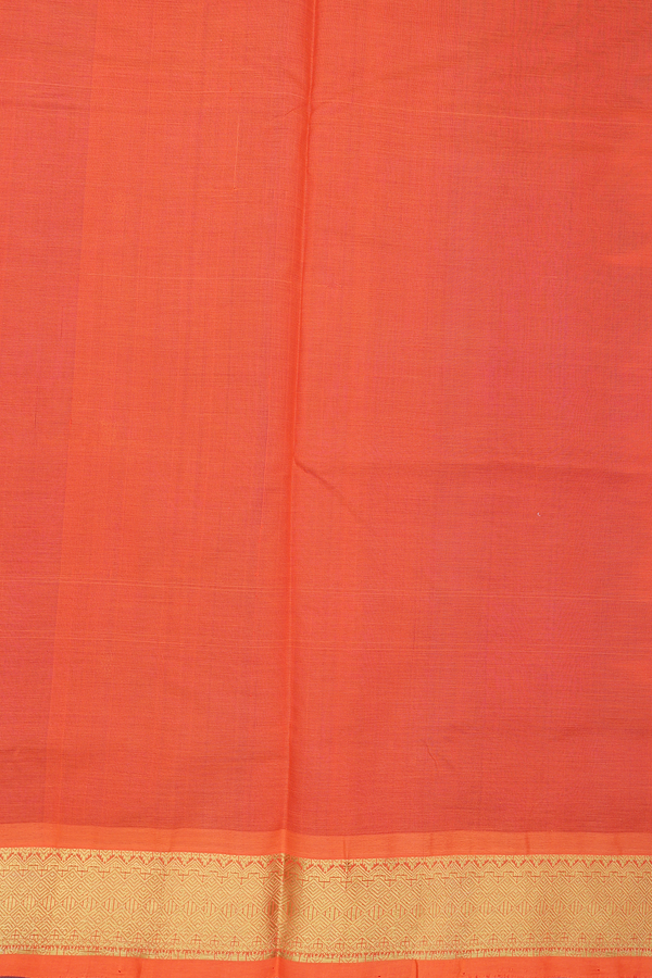 Traditional Silk Cotton Saree In Purple With Rudraksh Buttas