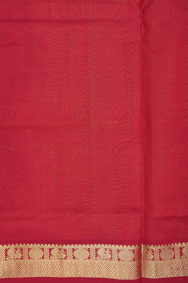 Traditional Silk Cotton Saree In Yellow With Zari Buttas