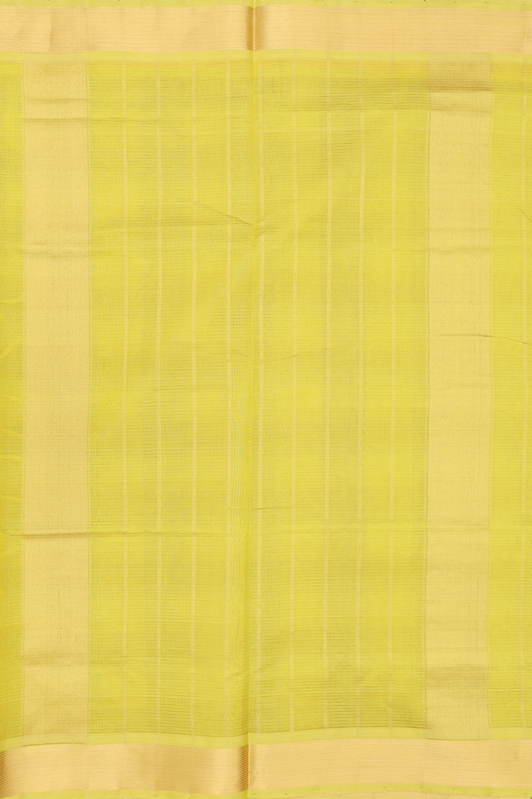Silk Cotton Saree In Green And Blue With Checks Design