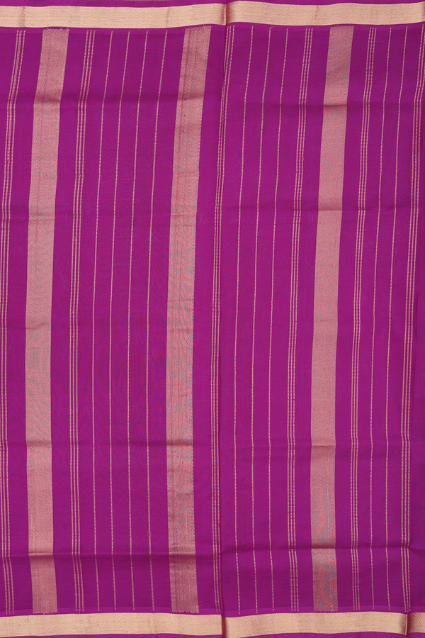 Traditional Silk Cotton Saree Blue With Twill Weave Border