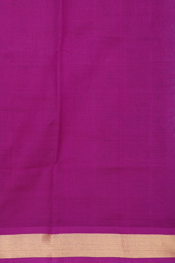 Traditional Silk Cotton Saree Blue With Twill Weave Border