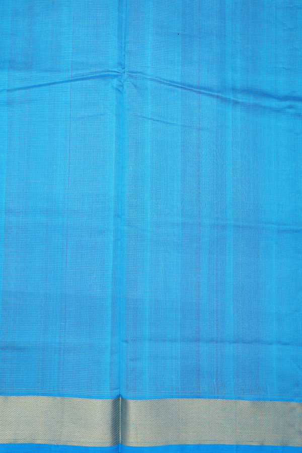 Silk Cotton Saree In Deep Purple With Stripes Design