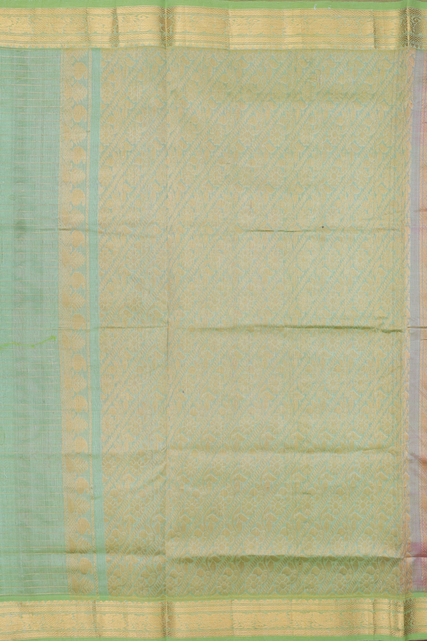 Traditional Silk Cotton Saree In Pink With Checks Design