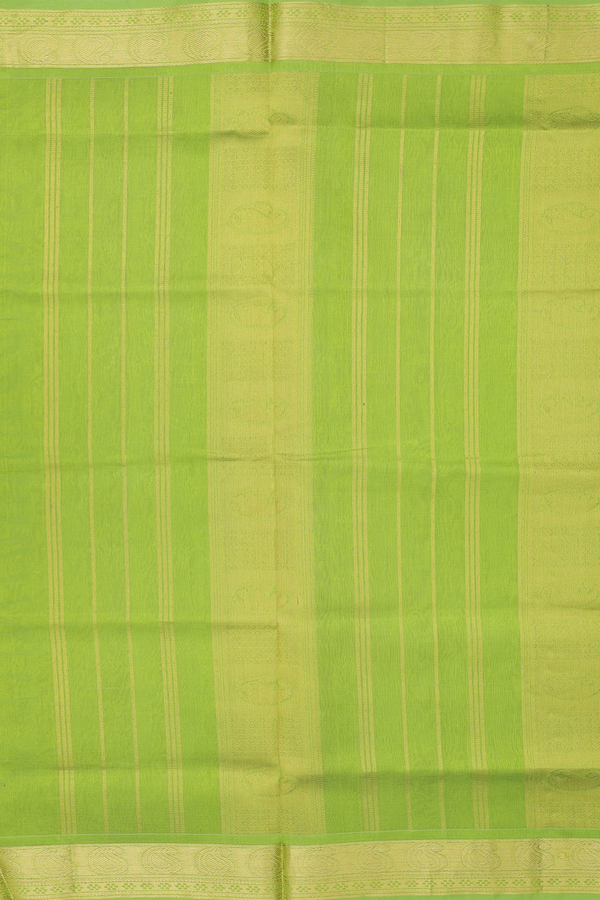 Silk Cotton Saree In Dual Tone With Paisley Design